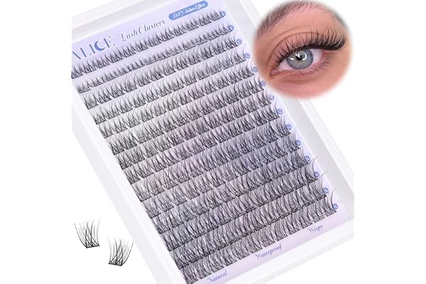 Natural Lash Clusters Wispy Cluster Eyelash Extensions 168pcs Individual Lashes 8-16mm C Curl DIY Lash Extension Natural Look