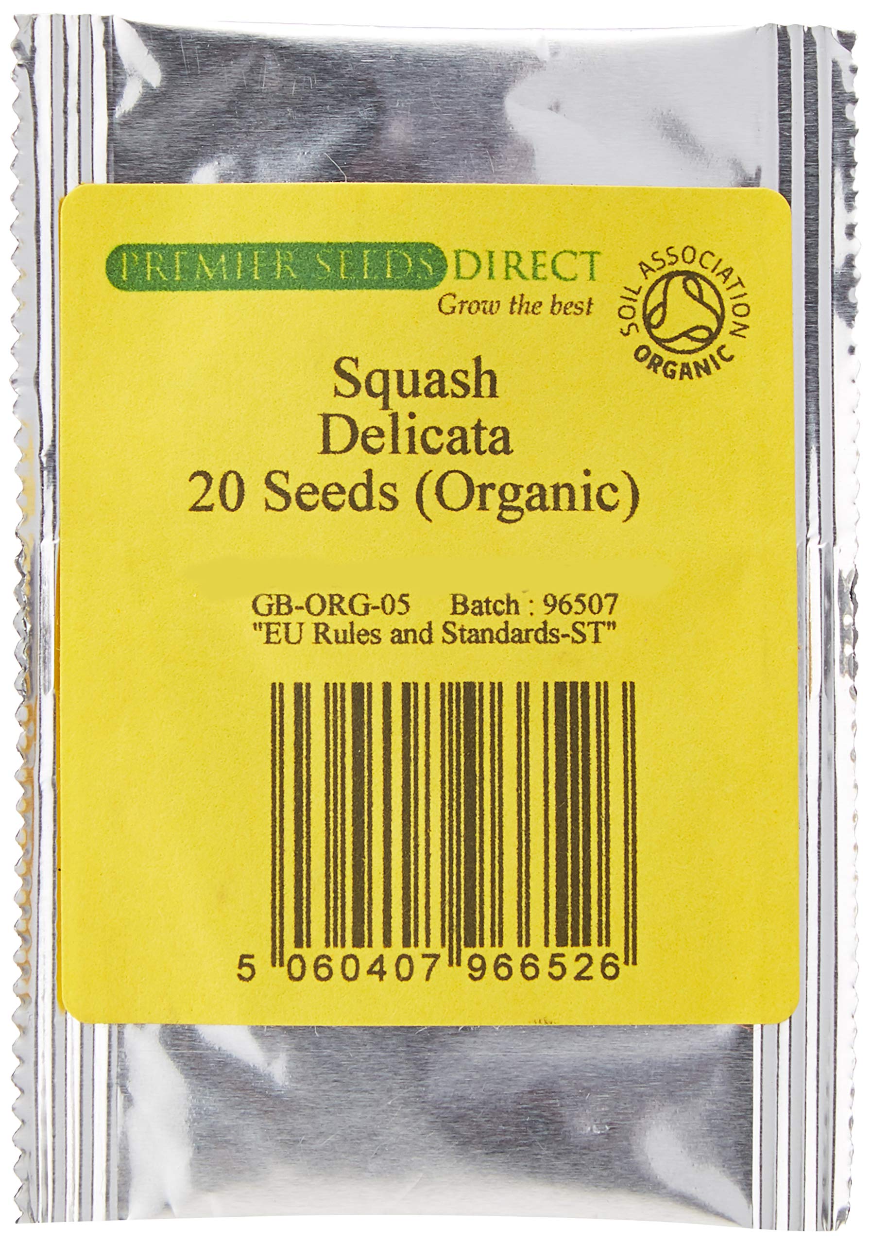 PREMIER SEEDS DIRECT Delicata Squash - 20 Finest Seeds - Organic