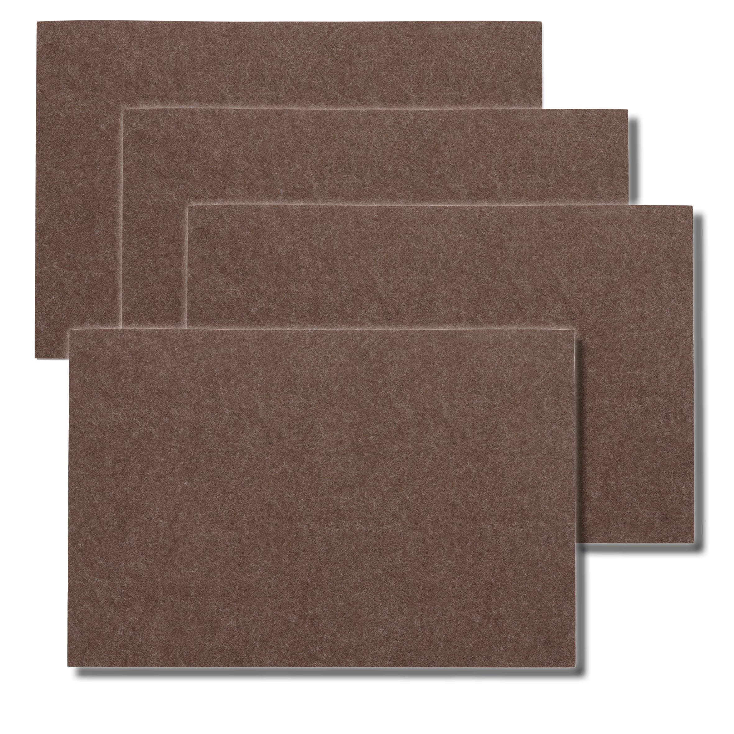 KECKU 390197 Felia (4 x 12320) Felia Table Set of 4 Brown Craft Felt 45 x 30 x 2 cm