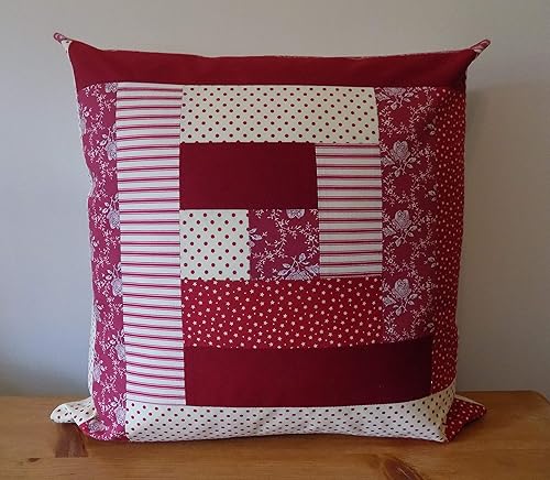 Patchwork Cushion Cover Log Cabin Pillow Cover Decorative Throw