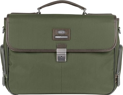 Brics Luggage Pininfarina Briefcase, Olive, One Size