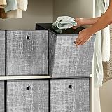 SONGMICS Storage Boxes Set of 6 30x30x30 cm Non-Woven Fabric with Handle view 5