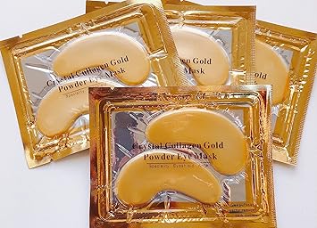 BIANCO NOIR BEAUTY Bio Gold Augenpads - mit Aloe Vera, Hyaluron, Collagen - naturbelassene Feuchtigkeits spendende Anti-Aging