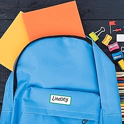 Avery No-Iron Fabric Name Labels, Rainbow Borders