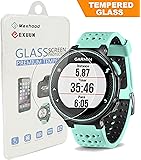 Maxhood Garmin Forerunner 235 225 630 620 230 220 Tempered Glass Screen Protector, Real 0.26mm 2.5D Round Edge Premium Watch Tempered Glass Screen Protector Film for Garmin 235 225 630 620 220 230