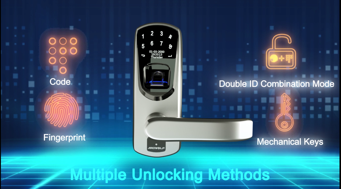 Ardwolf-A60-Biometric-Door-Lock-Keyless-Entry-Fingerprint-and-Keypad-Electronic-Smart-Locks-with-Backup-Keys-for-Homes-Front-Door-304-Stainless-Steel-US-TI-chip-Irreversible-Right-Handle