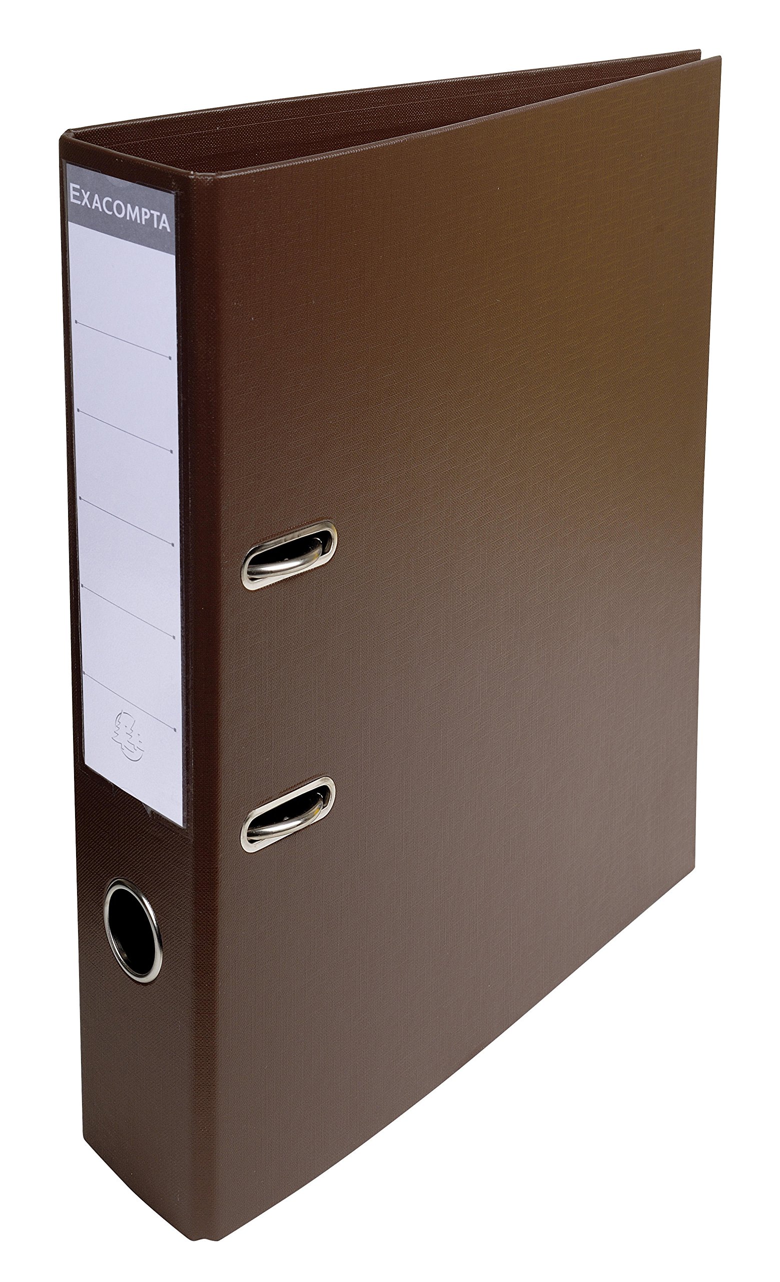 Exacompta - Ref 53746E - Prem'Touch PVC Lever Arch File - 320 x 290mm in Size, 2 Rings, Can Hold A4 Documents, 70mm Spine, 75mm Rings, FSC-Certified - Brown Cover