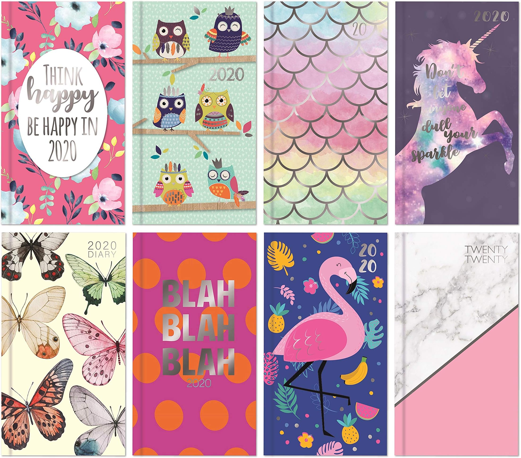 Ayush 2020 Slim Diary Week to View Diary 8 Assorted Designs, Used as Organiser, Planner for Busy Days Sold as Single Design Diary