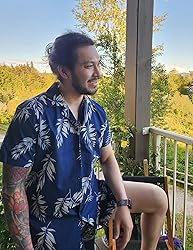 COOFANDY Mens 2 piece Short Set Hawaiian Floral