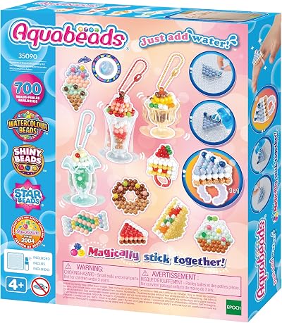 Aquabeads Sundaes & Sweets Accessory Kit 35090 700 Beads 31 Colours