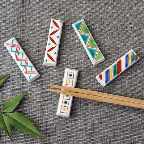 Amazon 九谷焼 箸置き 5個セット 色絵小紋 陶器 和食器 日本製 箸置き オンライン通販