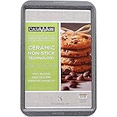 CasaWare Ceramic Coated NonStick Cookie/Jelly Roll Pan 11"x17" (Silver Granite)