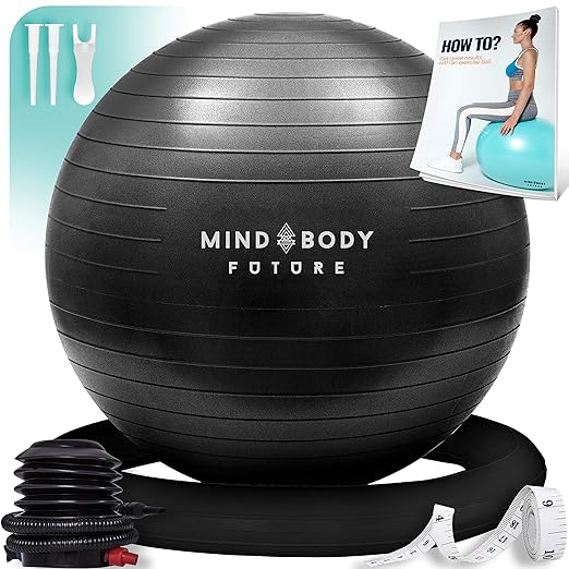 exercise ball with stability ring