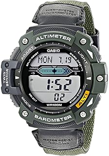casio men's twin sensor compass watch black