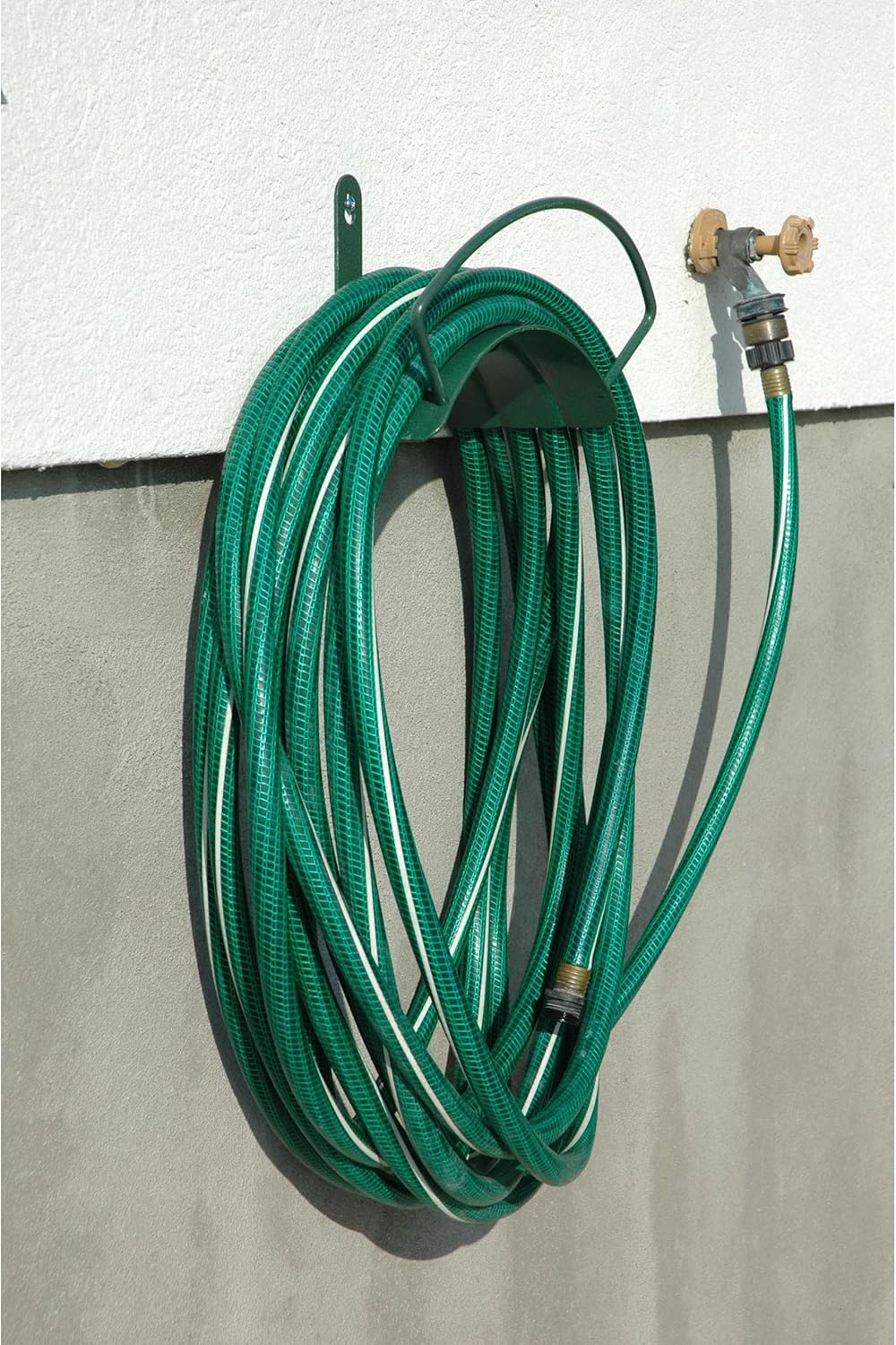 Yard Butler Deluxe Heavy Duty Wall Mount Hose Hanger Easily Holds 100’ Of 5/8’ Hose Solid Steel Extra Bracing And Patented Design In NEW COLORS and DECORATIVE DESIGNS IHCWM-1 Textured Forest Green : Garden Hose Parts : Garden & Outdoor