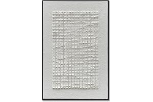 NANKAI Art White Texture Abstract Art Oil Painting 36x24 Inches Contemporary Minimalist Art Large Home Wall Decoration (with Solid Wood Exterior Frame)