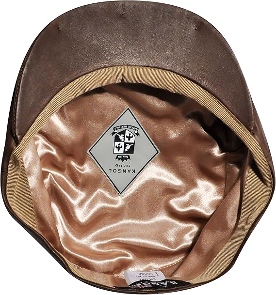 mens leather kangol hats