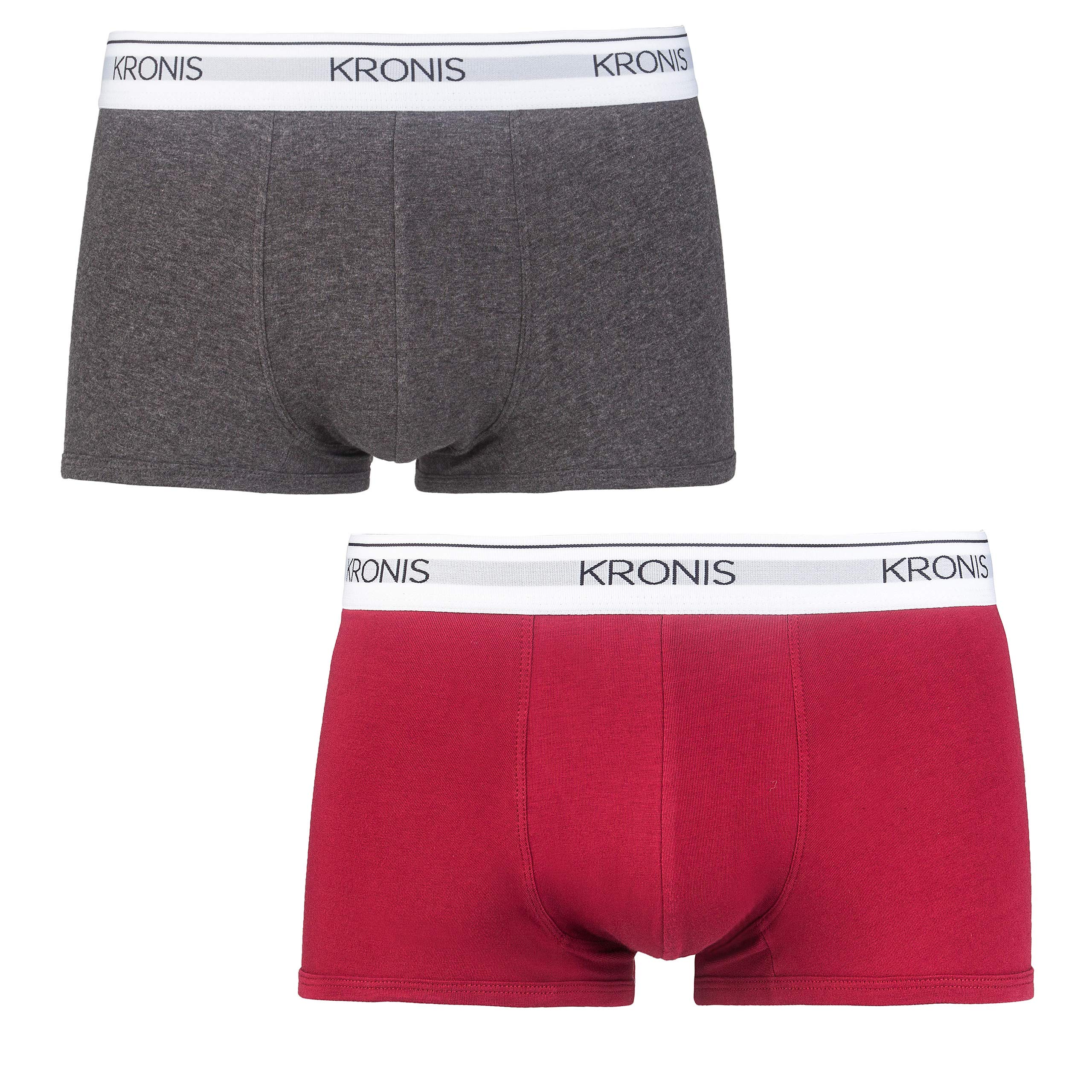 KRONIS Mens Underwear Low Rise Trunks Pack Italian Designed Premium 180gsm Cotton