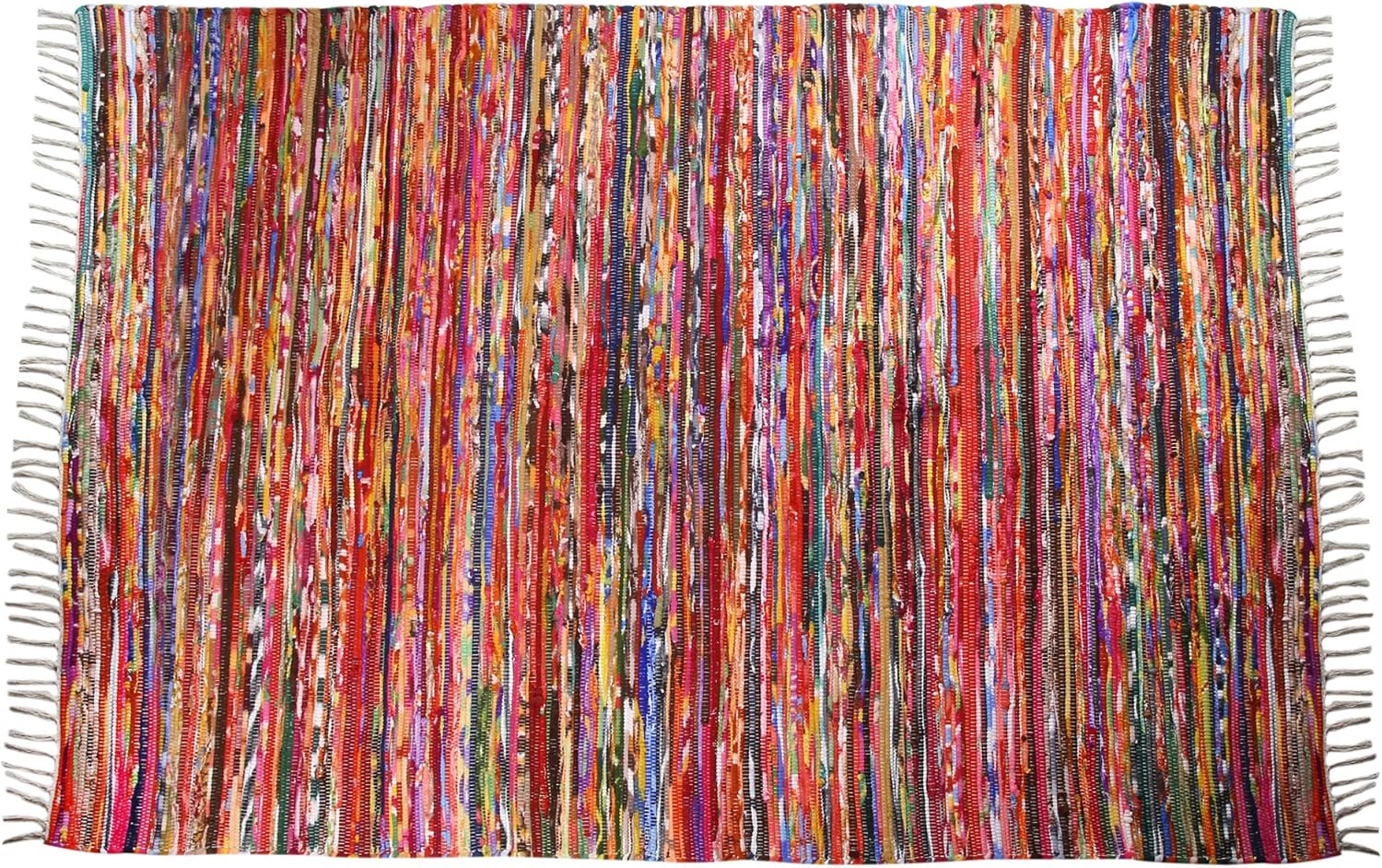 RAJRANG Polar Chindi Area Rug - Image 4
