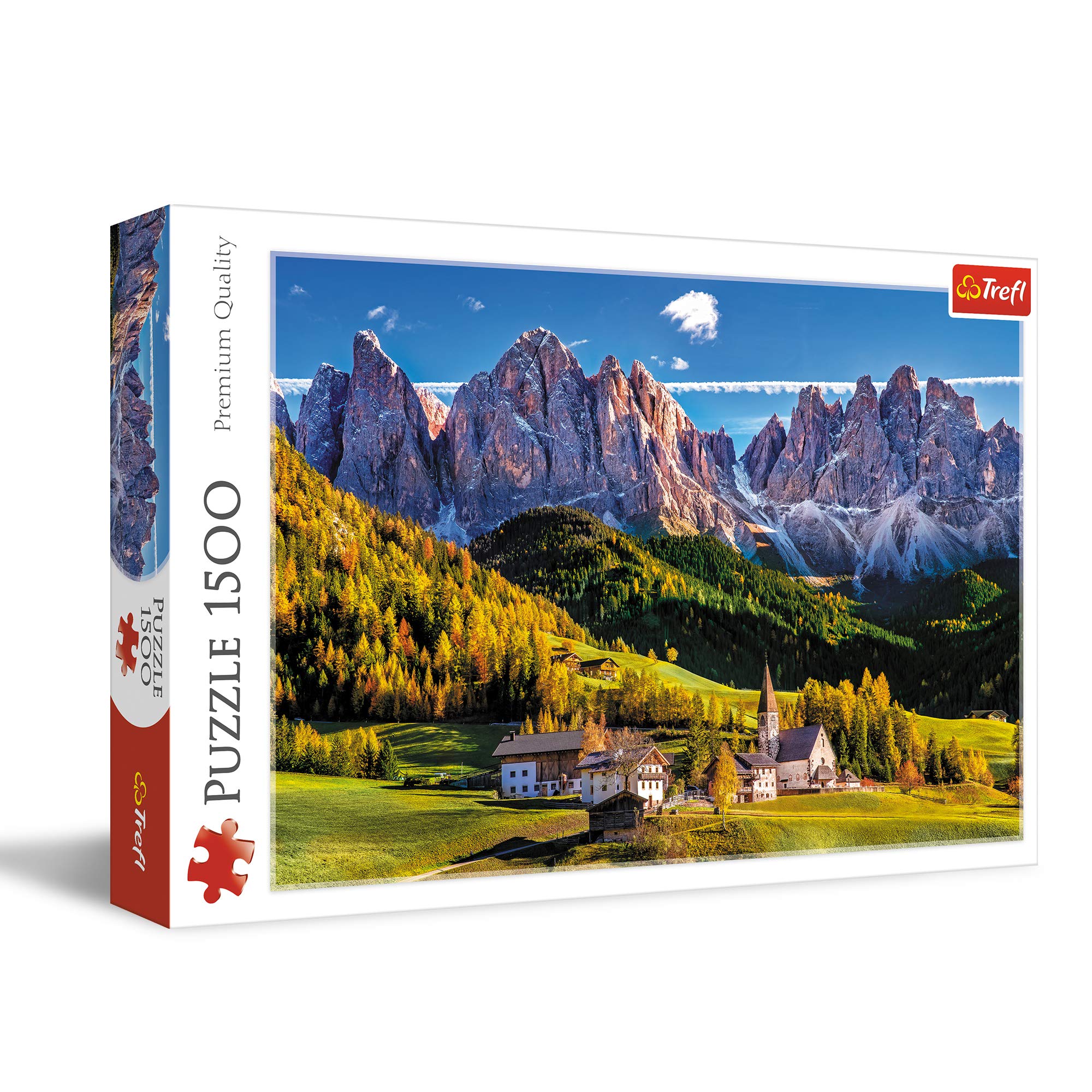 Trefl 26163 Villnößtal, Dolomiten, Italien 1500 pieces, premium quality, for adults and children aged 12 and over Jigsaw Puzzle, Multicoloured