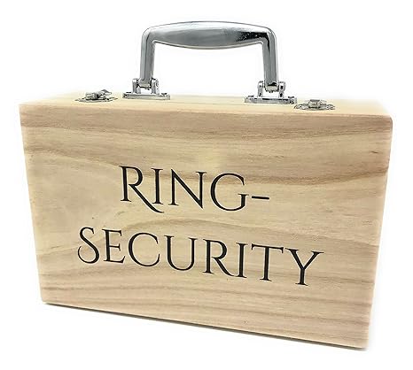 KATINGA Holzkoffer Ring Security - Perfekter Auftritt für Ihre Trauringe/Ringkissen bei der Hochzeit