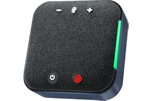 COOLPO Conference Speaker and Microphone, Protable USB C & Bluetooth Speakerphone for Computer, Laptop Speakers with mic, 360° Voice Pickup, AI Noise Reduction, 24H Call Time, Online Meetings