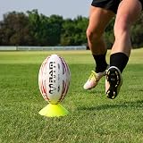Ram Rugby Squad Trainer Rugby Ball Size 5 – Hand Stitched 3-Ply, 3D Grip view 7
