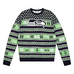 FOCO Standard NFL Big Logo Ugly Sweater, Team Color