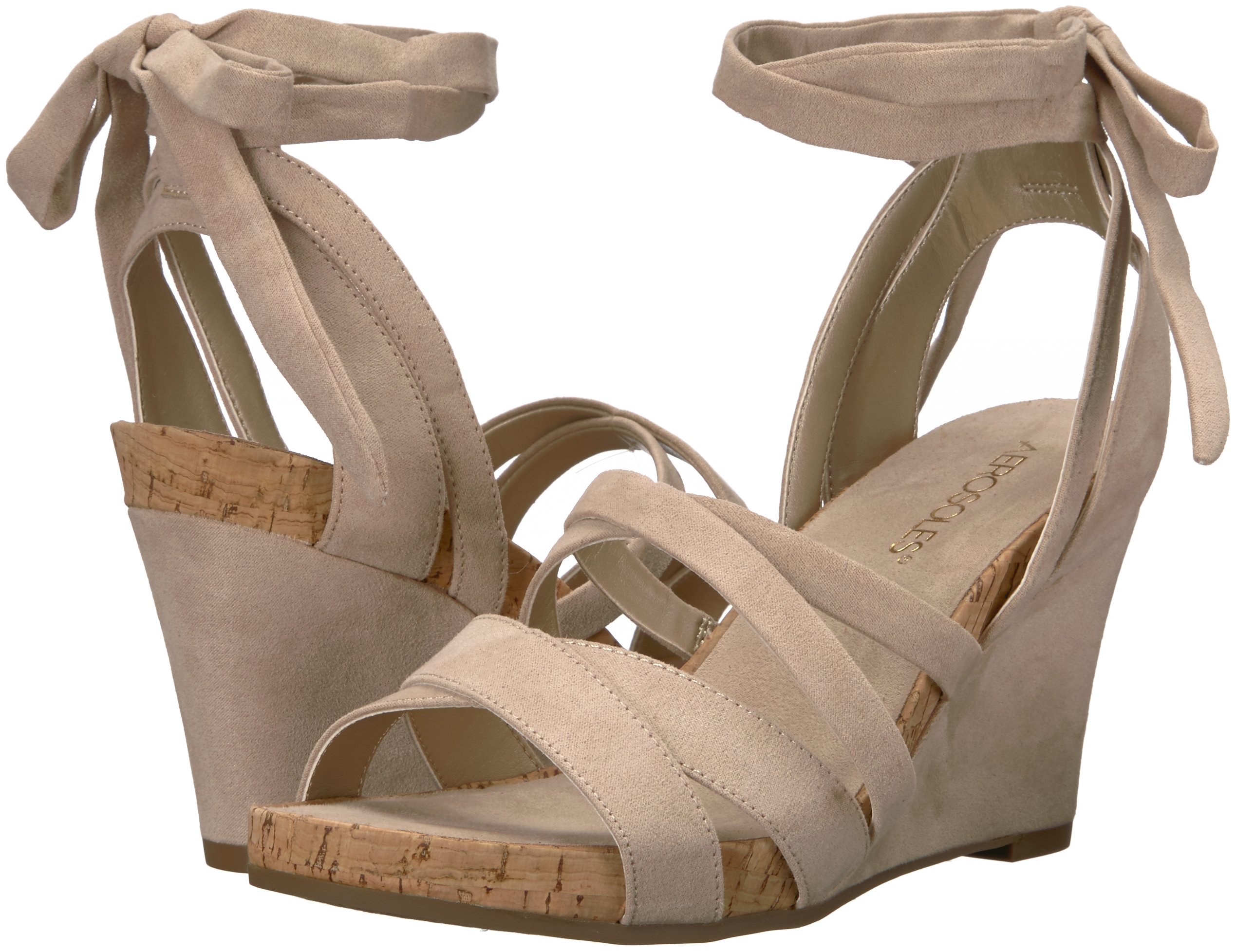 Aerosoles Women's Lilac Plush Wedge Sandal, Bone Fabric, 10.5 M US - Image 6