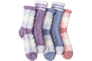 EBMORE Womens Fuzzy Socks Fleece Fluffy Cabin Plush Warm Sleep Soft Cozy Winter Adult Socks