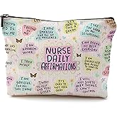 QGFM Nurse Makeup Bags,Nurse Gifts for Women,Nurse Cosmetic Bags With Zipper,Nurse Gifts for Nursing Student,Student Nurse Gifts(K style)