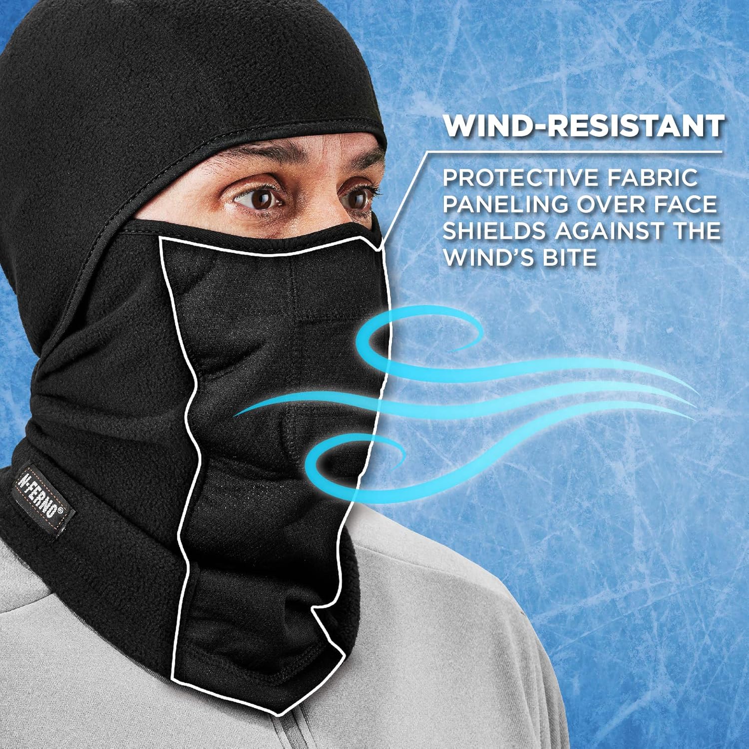 Ergodyne N-Ferno 6823 Winter Ski Mask Balaclava, Wind-Resistant Face Mask, Thermal Fleece, 2 Pack, Black & Lime: Home Improvement