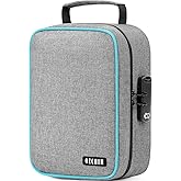 OZCHIN Smell Proof Bag with Combination Lock File Organizer Case Container Medicine Odorless Storage Lock Box Great Gift for Friend (grey, L)