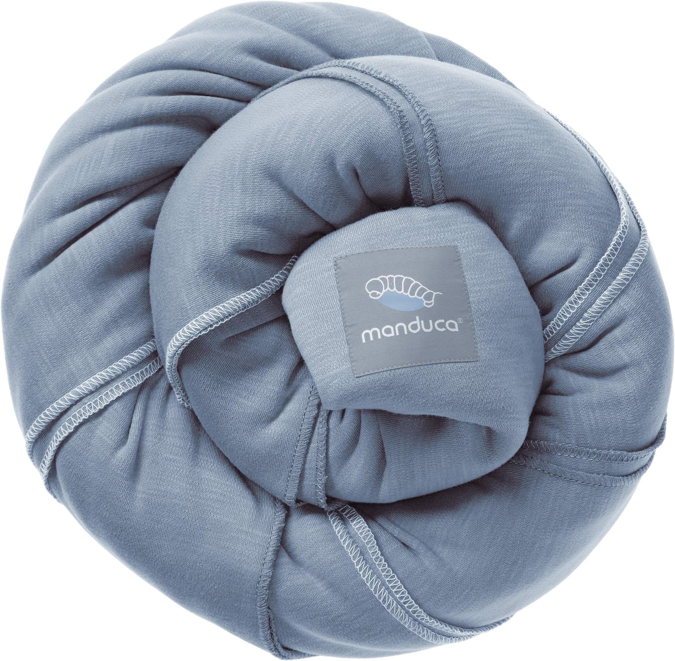 manducamanduca Sling Stretchy Baby Wrap, Baby Carrier Made of Organic Cotton, Easy Wear, Comfortable Baby Carrier Suitable for Newborns and Infants from Birth up to 15kg, Sky Blue