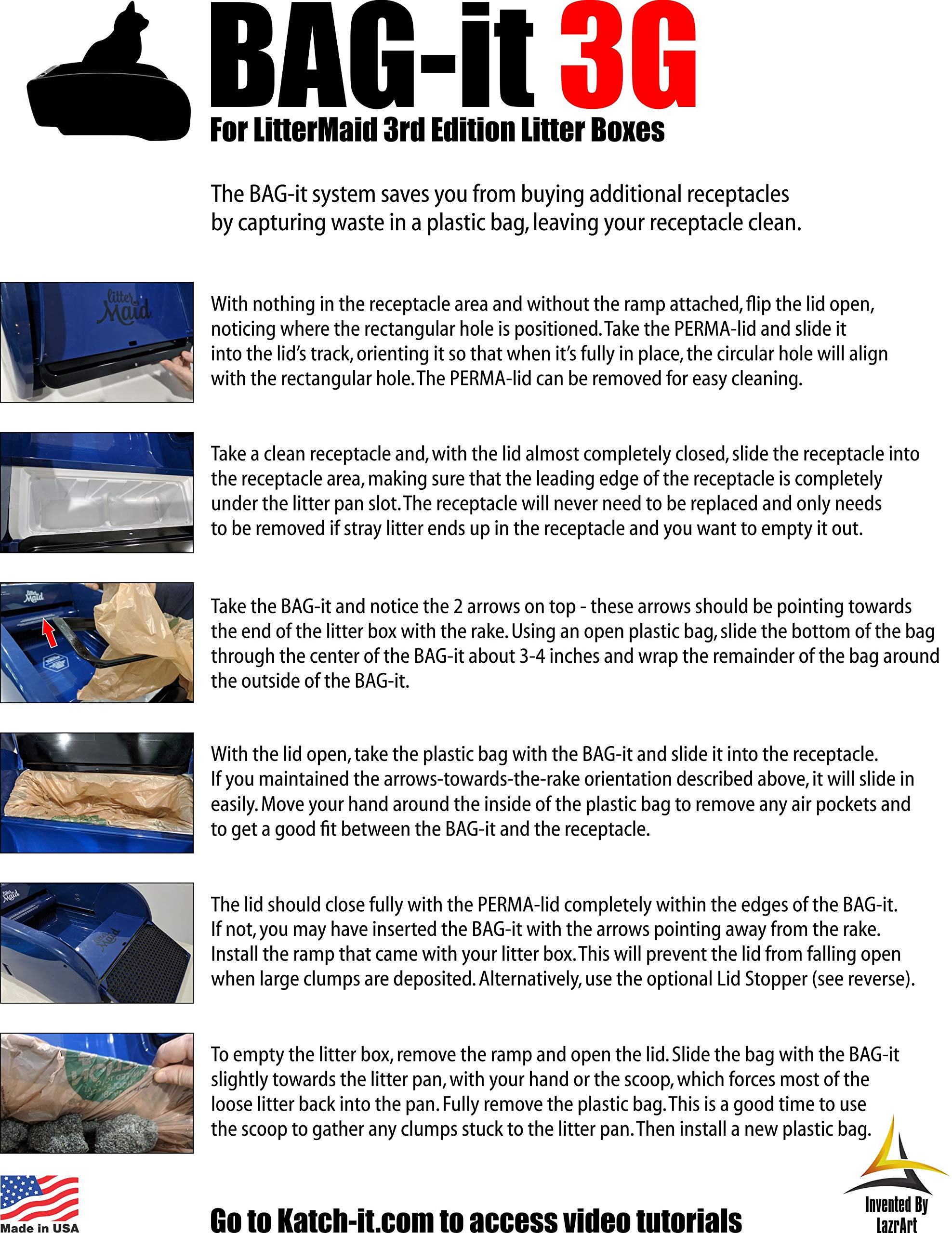 Bagit 3G with Permalid for Newest 3rd Edition Littermaid or Natures