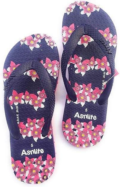 Amazon.com | Rubber Slipper Chappal for Ladies/womengeneric (6) Blue | Slippers