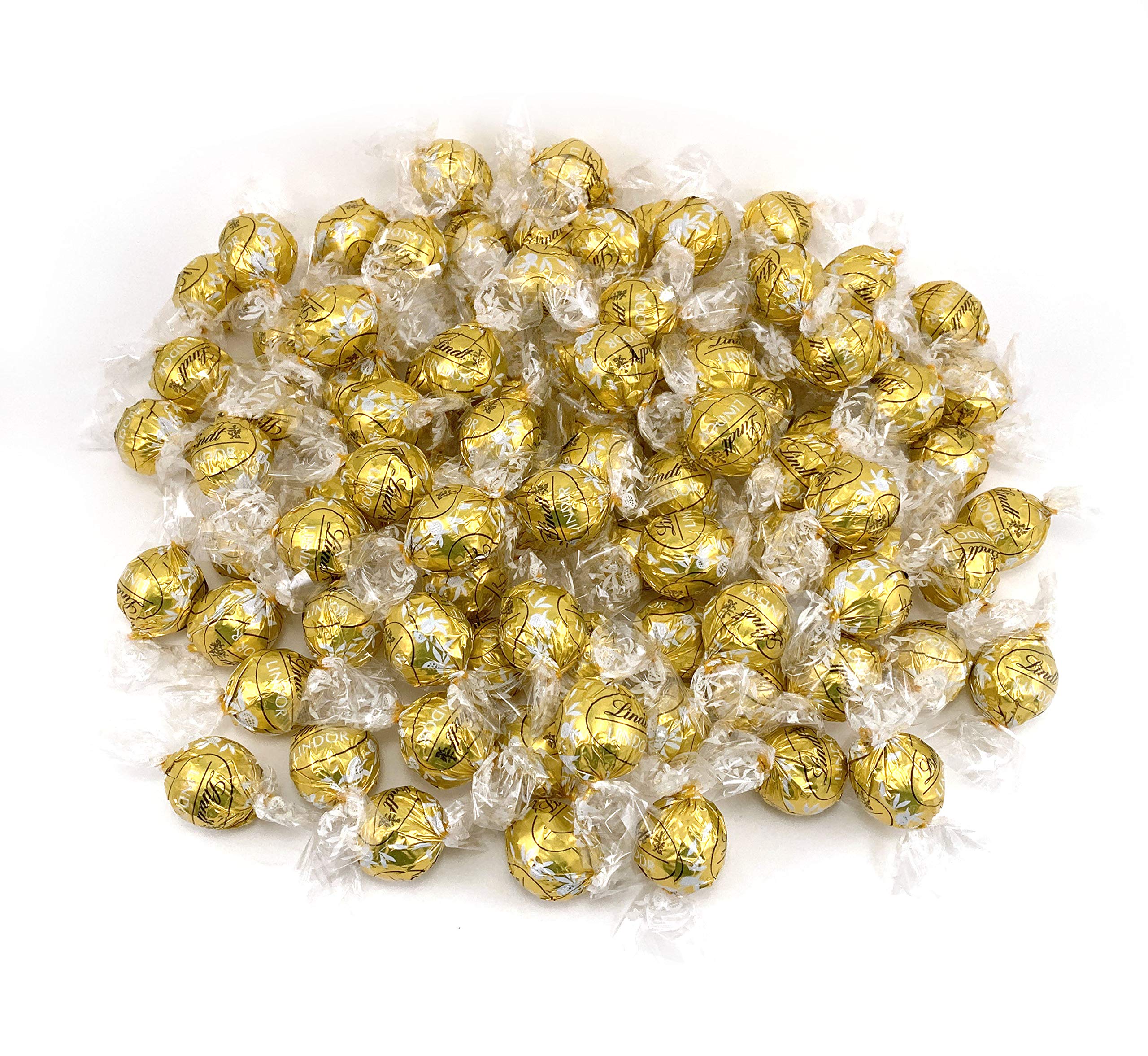 Sunny Island Lindt Lindor White Chocolate Truffles Candy, Gold Wrap