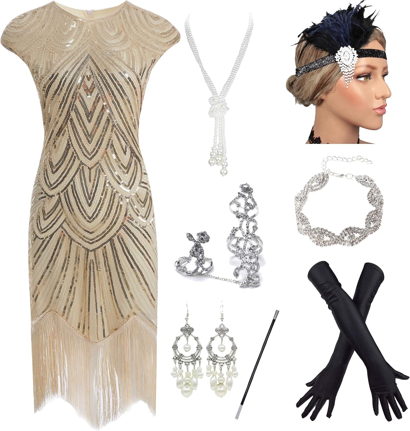 1920s embellished dress