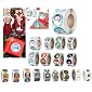 Christmas Stickers,Christmas Roll Pack Sticker, 500 Pieces Round Adhesive Labels for Cards Envelope Gift Boxes…