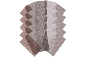 Be In Your Mind 25pcs 70x125mm Net Sandpaper Strips, Mesh Sandpaper Sanding Sheet Grit P80/Grit P120/Grit P150/Grit P180/Grit