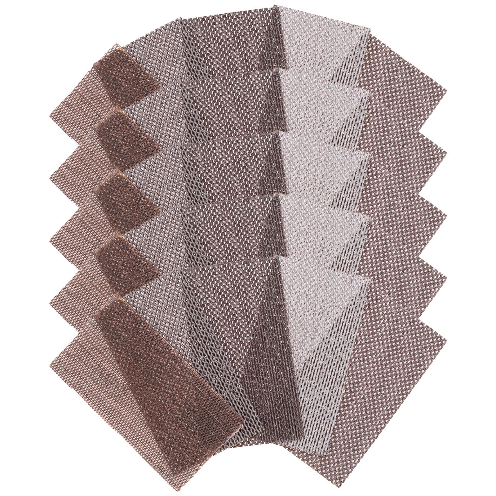 Be In Your Mind 25pcs 70x125mm Net Sandpaper Strips, Mesh Sandpaper Sanding Sheet Grit P80/Grit P120/Grit P150/Grit P180/Grit P240 With 5x Each Compatible with Mirka Handy Sander