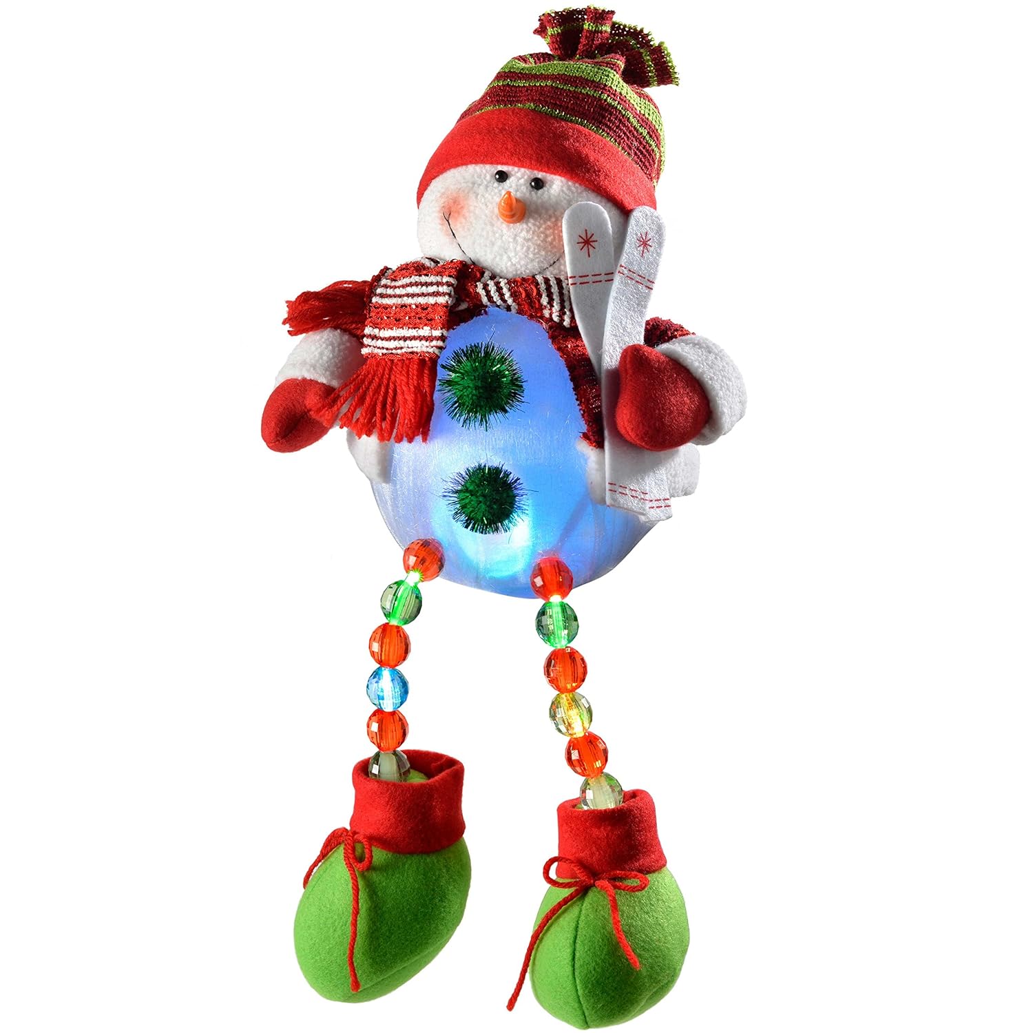 Amazon.de: WeRChristmas Beleuchteter Sitzender Schneemann, 48 cm, LED