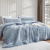 Cozy Peaks - Coma Inducer&reg; King Oversized Comforter Set Chevron Frost Navy | Experience Coma Worthy Sleep with Soft Plush Extra Large Bedding