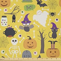 Ambesonne Ghost Fabric by The Yard, Colorful
