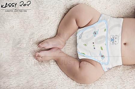 Kassy Pop Curated Just for You Baby Diaper Training Pants/Underwears/Briefs - Cute Diaper Nappy Covers for Baby - BLU-Elephant-s