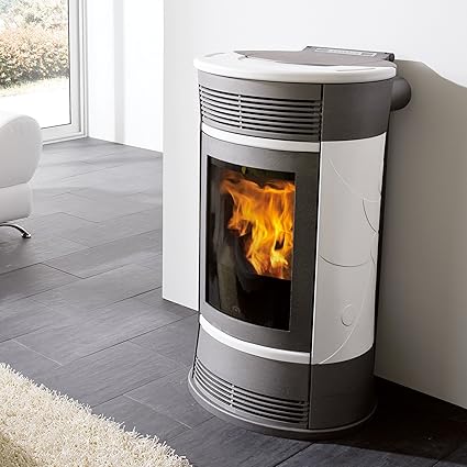 Estufa de pellet edilkamin cherie 11 kw ceramica roja | Estufas de gas
