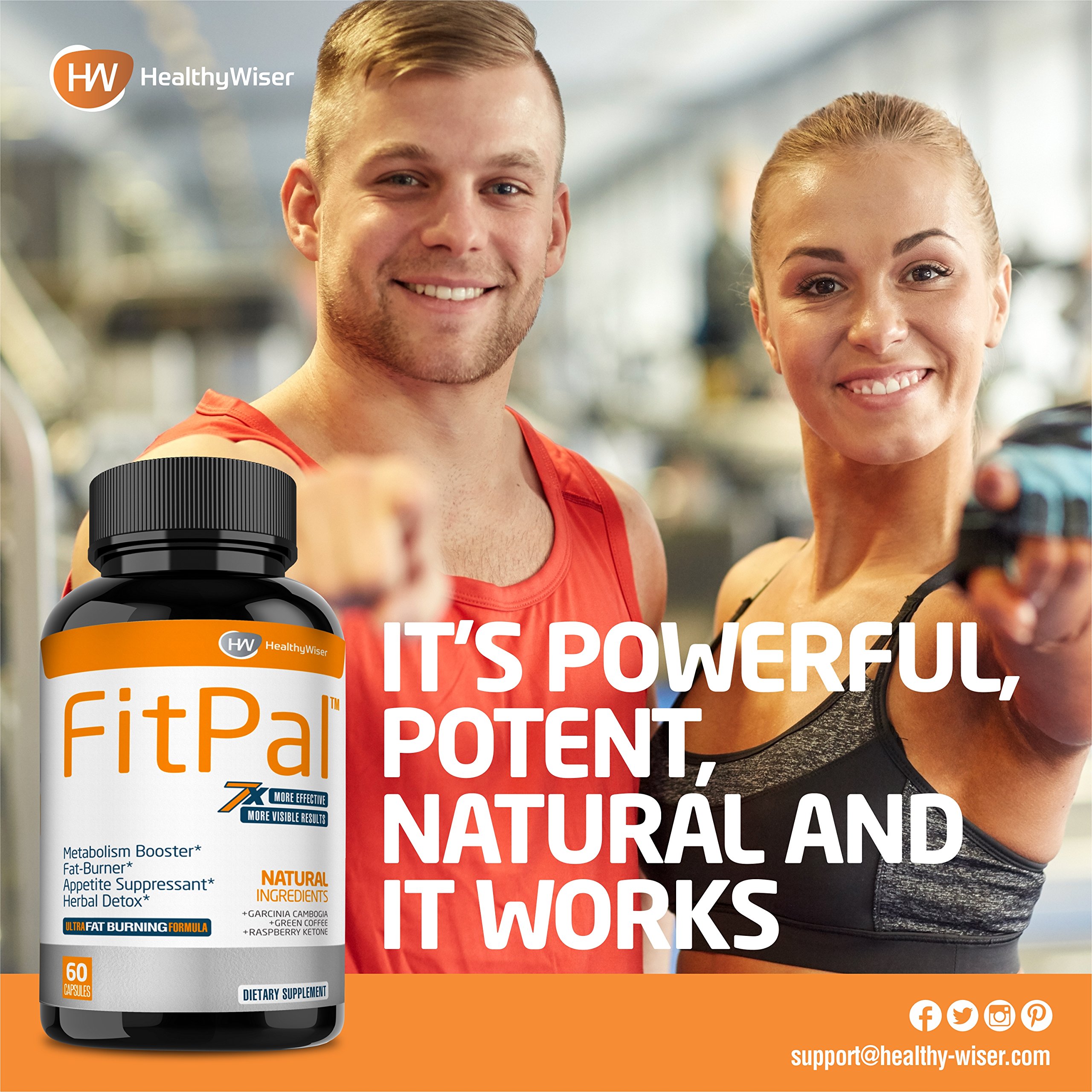 FITPAL™ Natural Thermogenic Fat Burner Energy And Metabolism Booster