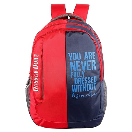 The Blue Pink Polyester 18 Ltr Red-Blue Laptop Backpack