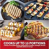 George Foreman Indoor Outdoor BBQ Electric Grill 1500 sq cm Black view 3