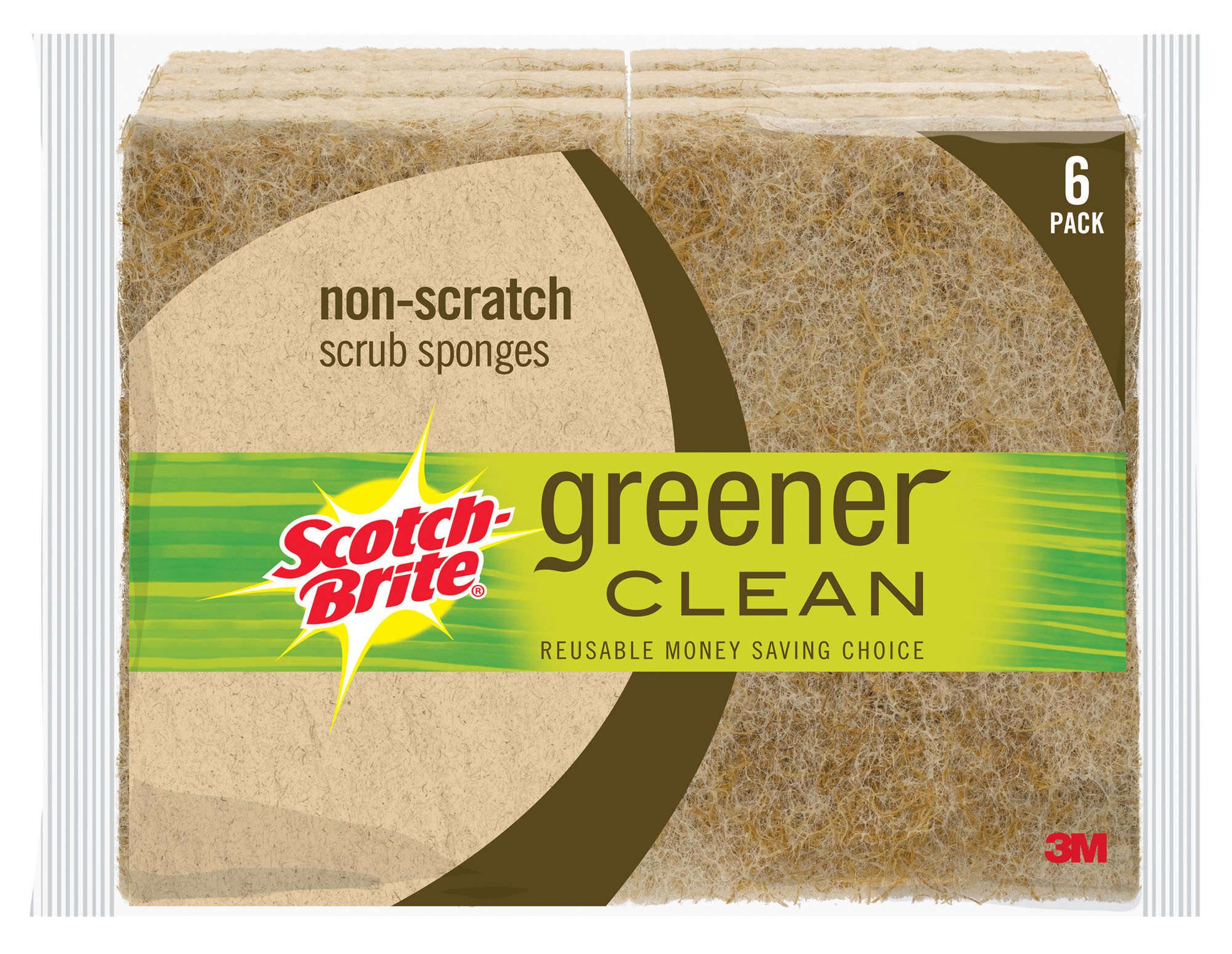 ScotchBrite Greener Clean Heavy Duty Scrub Sponge, Made